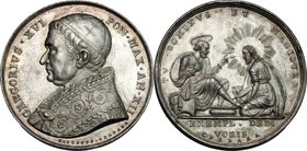 Gregorio XVI (1831-1846), Bartolomeo Alberto Cappellari. Medaglia A. XII per la Lavanda. D/ GREGORIVS XVI PON MAX AN XII. Busto a sinistra con cappell...