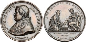 Pio IX (1846-1878), Giovanni Mastai Ferretti. Medaglia A. XI per la Lavanda. D/ PIVS IX PONT MAX ANNO XI. Busto a sinistra con berrettino, mozzetta e ...
