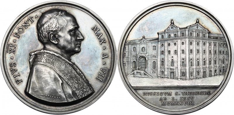 Pio XI (1922-1939), Achille Ratti. Medaglia annuale, A. VII. D/ PIVS XI PONT MAX...