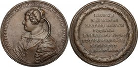 Maria de' Medici, Regina di Francia (1575-1642). Medaglia 1644. D/ MARIA DE MEDICIS FR ET NA REGINA MATRIS DOMINI FAMVLA. Busto a sinistra in abito ve...