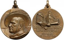 Medaglia per l'Adunata Nazionale dei bersaglieri, Milano 23-24 settembre A. XII. AE. mm. 32.00 Appiccagnolo. qSPL.