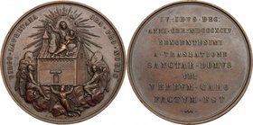 Medaglia 1894 per il seicentesimo anniversario della traslazione della Santa Casa in Loreto. AE. mm. 48.20 Inc. L. Giorgi. SPL+.