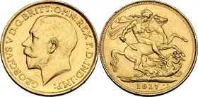Australia. George V (1910-1936). Sovereign 1915, Sidney mint. Fr. 38. AV. g. 7.98 mm. 22.00 About EF.