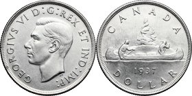 Canada. George VI (1936-1952). Dollar 1937. KM 37. AR. mm. 36.00 Good VF.