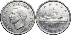 Canada. George VI (1936-1952). Dollar 1945. KM 37. AR. mm. 36.00 Good VF.