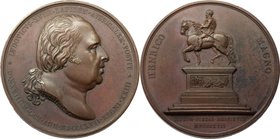 France. Louis XVIII (1814-1824), King of France. Medal for the Restoration of Henri IV Equestrian Statue, 1817. AE. mm. 50.00 Inc. Andrieu. SPL.