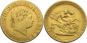 Great Britain. George III (1760-1820). Sovereign 1820. Fr. 371. KM 674. AV. g. 7.86 mm. 22.00 Inc. B. Pistrucci. qBB.