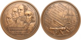USA. French medal 1975 for the bicentenary of United States Declaration of Independence. AE. mm. 93.00 Inc. Anger. EF.