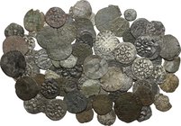 Lotto di novanta (90) monete medievali da classificare. AG e MI.