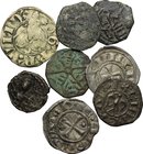 Sicilia. Lotto di 7 monete da classificare; in aggiunta Bolognino romano. AG/AE. AboutVF:VF.