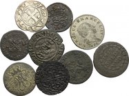 Lotto di 9 monete da Vittorio Amedeo III a Carlo Emanuele IV. AG/MI/AE. qBB:BB+.