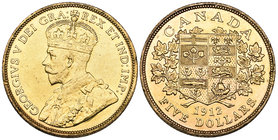 Canada, George V (1911-1936), gold five-dollars, 1912, 8.53g (KM 26; F. 4), rim marks, good very fine

Estimate: GBP £240 - £260