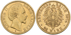 Imperial Germany, Bavaria, Ludwig II, 20-mark, 1874-D, very fine

Estimate: GBP £200 - £250