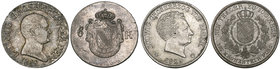 Germany, Baden, Ludwig I (1818-30), kronenthaler, 1829 (Wielandt 864; KM 193), about extremely fine, reverse better and 6 kreuzer, 1819 (Wielandt 868;...