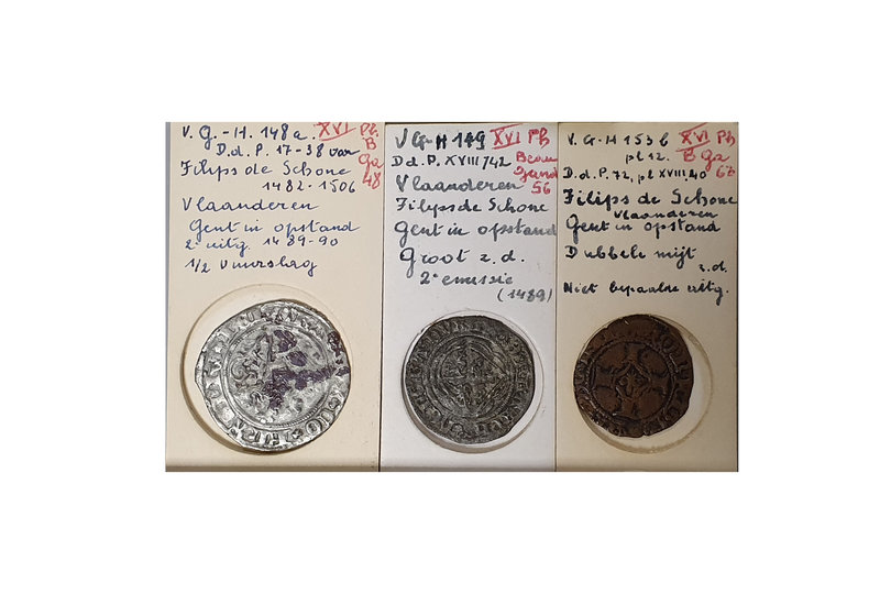 Low Countries, Revolt of Ghent (1488-1492), Second Coinage, halve vuurijzer, gro...