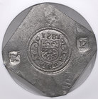 Low Countries, Kamerijk (Cambrai), besieged by the Spanish, lead 10-Patard Klippe, later strike, dated 1581, city shield of arms, date below, with ‘CA...