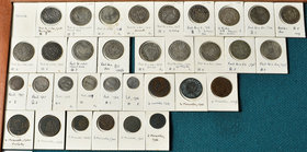 Spain, Felipe V, Segovia, miscellaneous silver and copper issues, various dates, 2-reales (18), including 1708 Y (2), 1-reales (5), including 1707 Y, ...