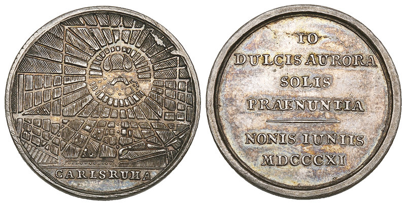 Germany, Baden, Birth of Princess Luise Amalie Stephanie, 1811, silver medal, by...