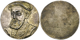 France, Francis I (1515-47), silver-gilt uniface medal, bust facing three-quarters left wearing hat, 29mm (for other medals with facing portraits of F...