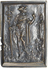 Peter Flötner (c. 1485-1546), Mercury, bronze plaquette from the series of the Seven Planetary Gods, c. 1540, Mercury standing facing with head turned...