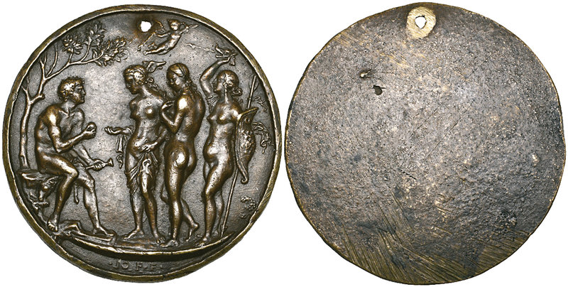 Master IO. F. F. (Giovanni Francesco Furnio?), Judgement of Paris, bronze plaque...