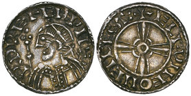Edward the Confessor, expanding cross type penny, light issue, Chichester mint, moneyer Aelfwine, rev., Ælfpine on cicest:, 1.15g (Freeman 5; N. 820; ...