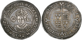 Edward VI, Fine silver issue, shilling, m.m. y, 6.07g (N. 1937; S. 2483), struck on a full round flan, evenly toned, almost very fine, scarce

Estim...