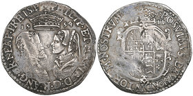 Philip and Mary (1554-58), shilling, 1554, full titles, with mark of value, 5.96g (N. 1967; S. 2500), once creased especially through Philip’s portrai...