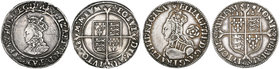 Elizabeth I, First issue, shilling, m.m. lis, bust 2B, 5.70g (N. 1985; S. 2549); milled coinage, sixpence, 1562, m.m. star, bust B, 3.07g (B&B 23-O7/R...