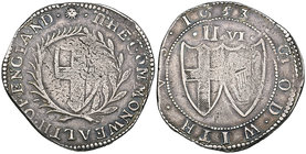 Commonwealth (1649-60), halfcrown, 1653, 14.85g (E.S.C. 28 [431]; N. 2722; S. 3215), flan a little irregular, slightly double struck and centres weak,...