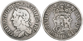 Oliver Cromwell, cast copy of a shilling, 1658, 5.34g (cf. E.S.C. 254 [1005]; cf. S. 3228), pitted surfaces, about fine

Estimate: GBP £50 - £100