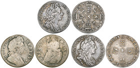William III, sixpences (2), 1697-N, Norwich mint, appears to show large recut lettering used in parts of reverse legend (cf. E.S.C. 1292, R2 [1561]; S...