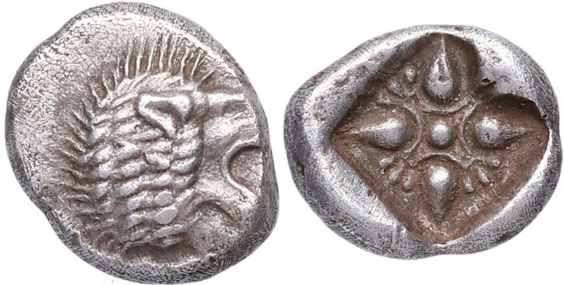600-500 aC. Miletos. Ionia. 1/12 Estátera. SNG Kayhan 462. Sears 3500 A. Ag. 1,1...