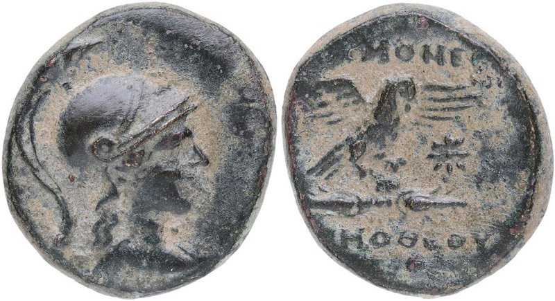 100-50 aC. Magistrados Attalos (Hijo de Biano). Apamea, Syria. 1 Phrygia. Ae. 8,...
