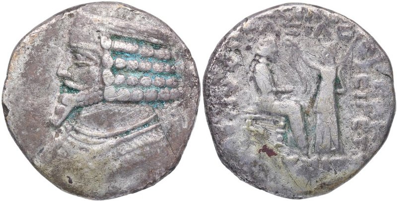 38-2 aC. PARTIA. Phraates IV. Seleukia. Tetradracma. Sears 52 3. Ag. 13,91 g. Bu...