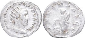 244-249. Filipo I el Árabe (244-249 dC). Antoniniano. Ag. 3,53 g. MBC. Est.30.
