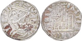 1284-1295. Sancho IV (1284-1295). León. Cornado. Mar 430. Ve. 0,82 g. L y *. Vástago central muy ancho. MBC+ / EBC-. Est.30.