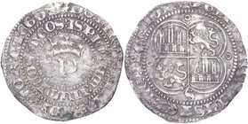 1350-1369. Pedro I (1350-1369). Sevilla. 1 Real . Mar 528.5. AB 380. Ag. 1,70 g. P coronada a derecha, todo dentro de gráfila doble circular.Leyenda: ...