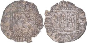 1369-1379. Enrique II (1369-1379). Santiago de Compostela. Dinero (Noven en otros catálogos). Núñez 171; Mar 675.1. Ve. 0,60 g. SI DNS. MBC- / MBC. Es...