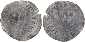 1390-1406. Enrique III (1390-1406). Burgos. Cinquén. Mar 774. Ve. 0,91 g. BC+. Est.20.