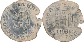 1454-1474. Enrique IV (1454-1474). Jaén. Maravedí. Mar 965. Ve. 1,61 g. BC+ / MBC-. Est.30.