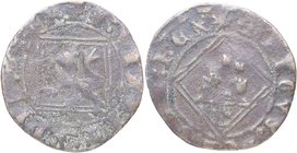 1471. Enrique IV (1454-1474). Burgos. Blanca de rombo. Mar 1079. Ve. 0,88 g. MBC-. Est.15.