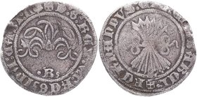 1520. Reyes Católicos (1469-1504). Burgos. 1/2 Real. Acuñación póstuma. Ag. 1,23 g. MBC. Est.100.