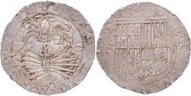 1469-1504. Reyes Católicos (1469-1504). Sevilla. 2 Reales. Cy 2775. Ag. 6,79 g. MBC+. Est.80.