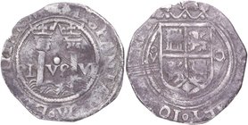 1504-1555. Juana y Carlos (1504-1555). México. 1 Real. O. Cy 3047. Ag. 3,11 g. 50. MBC-. Est.50.