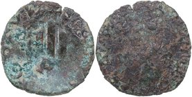1556-1598. Felipe II (1556-1598). Probablemente Puigcerdá (No legible). Ardit. Cru. L. 2023. Cu-Ni. 0,86 g. BC . Est.25.