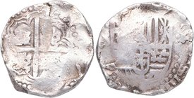 1556-1598. Felipe II (1556-1598). Ceca no visible. 8 Reales. Ag. 25,24 g. BC . Est.80.