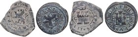1603 y 1604. Felipe III (1598-1621). Segovia y Cuenca. Lote de dos monedas de valor: 2 Maravedís. Ve. MBC- y BC . Est.10.