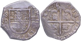 1612. Felipe III (1598-1621). Sevilla. 2 Reales. D. Ag. 6,77 g. Escasa. MBC. Est.190.