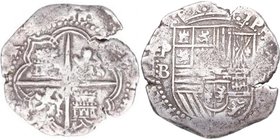 1598-1610. Felipe III (1598-1621). Potosí. 4 Reales. B. Cy 4708. Ag. 13,48 g. MBC-. Est.80.